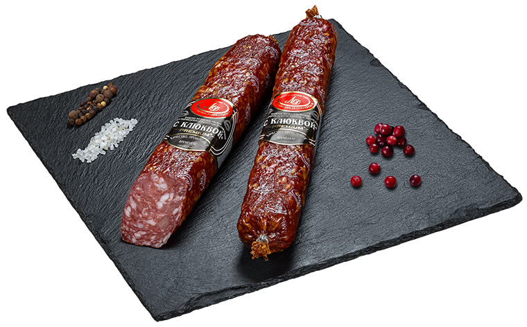 Колбаса сырокопченая «С клюквой»