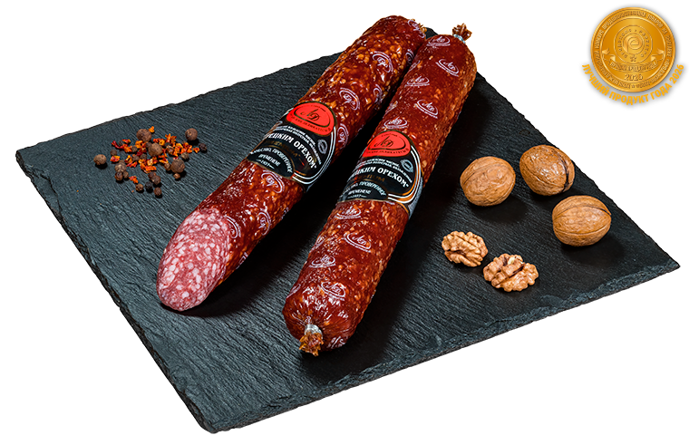 Колбаса сырокопченая «С грецким орехом»