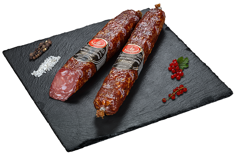 Колбаса сырокопченая «С красной смородиной»