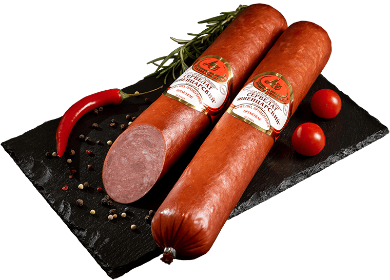 Колбаса варено-копченая «Сервелат Швейцарский»