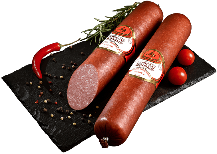 Колбаса варено-копченая «Сервелат медовый»